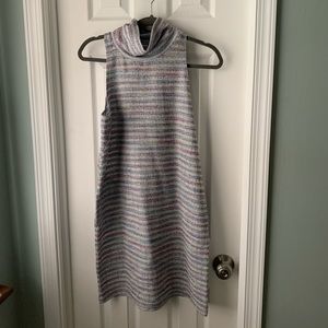 Anthropologie Sleeveless Turtleneck Mini Dress